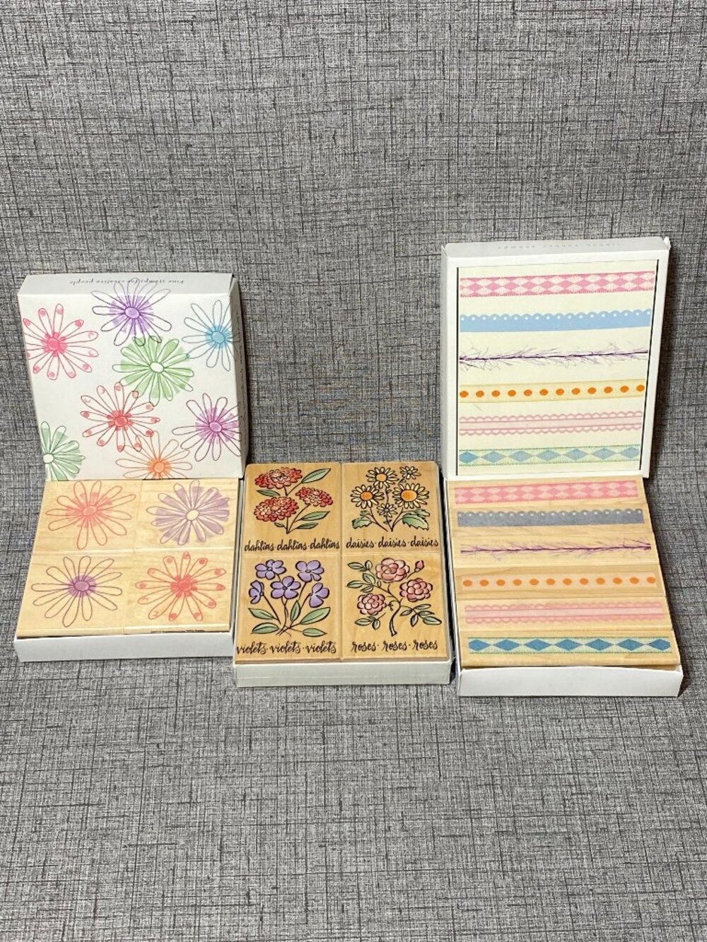 NEW Hero Arts Stamp Set - Wooden Stamps Lot Of 3 Sets New Old Stock
